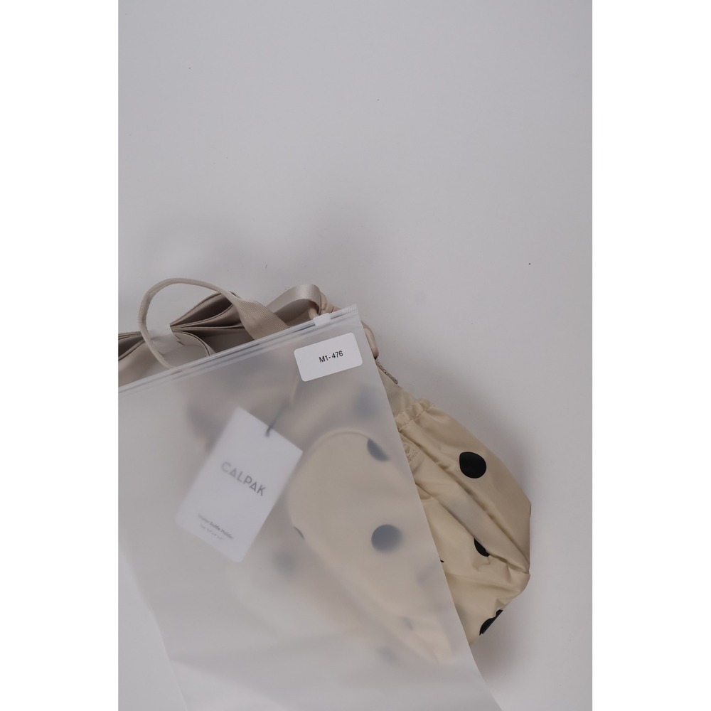 CALPAK Womens Water Bottle Holder Bag Polka Dot Beige Black One Size NWT - Picture 5 of 5